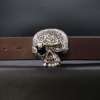 boucle de ceinture tête de mort pirate
