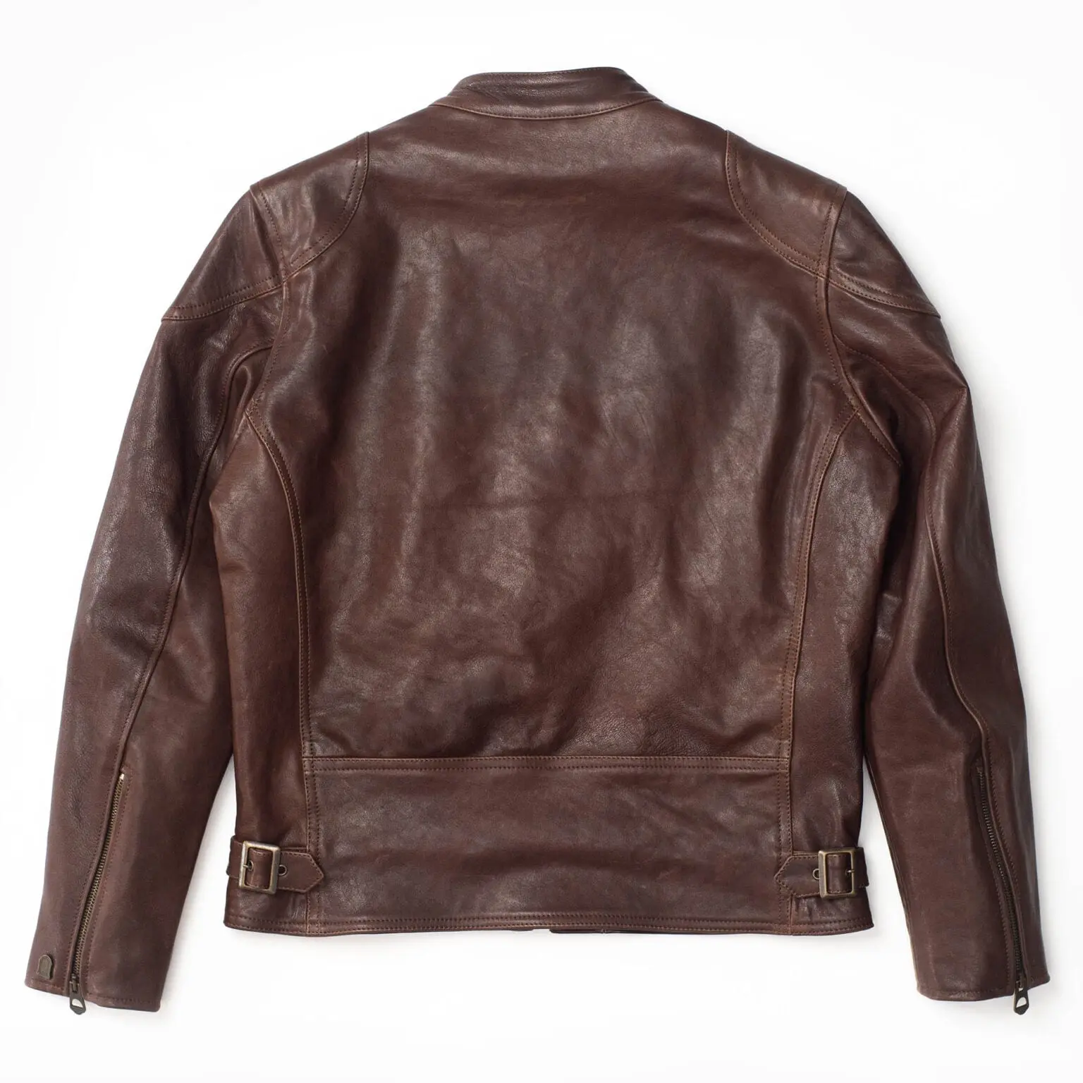 Veste en cuir d'agneau “Café Racer” - dos